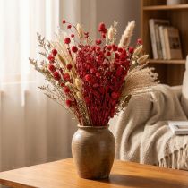 Artikel Kugelamarant Trockenblumen Rot 45cm Gomphrena Globosa Deko 100g