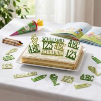Artikel Tischdekoration Einschulung Filzplatten Grün Hellgrün 10x20cm 2er-Set