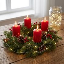 Artikel Lichterkette mit 50 Micro-LEDs Warmweiss, Batteriebetrieb und Timer