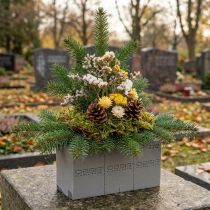 Artikel Steckschaum für Trockenblumen 23 x 8 x 11 cm Grau