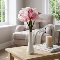 Artikel Künstliche Orchideen in Vase, Rosa-Weiss, 28 cm
