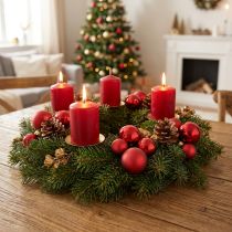 Artikel Mini Weihnachtskugeln aus Glas Rot Matt und Glänzend Ø2,5 cm 22 Stück