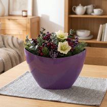 Artikel Pflanzgefäss Kunststoff Violett-Schwarz 20×9cm für Dekoration