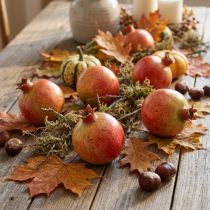 Artikel Künstliche Granatäpfel Deko-Set, Kunststoff, Ø 5,5cm, Rot-Gelbgrün, 12 Stück für Tisch- und Schaufensterdekoration