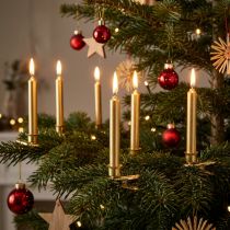 Artikel Christbaumkerzen Gold 13x105mm aus Wachs – 20 Stück