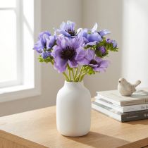 Artikel Künstlicher Blumenstrauss Anemone in Blau-Lila, 28 cm