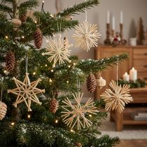 Artikel Weihnachten Strohsterne Weihnachtsbaumschmuck 8cm 12 St