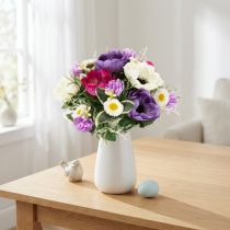 Artikel Künstlicher Blumenstrauss mit Anemonen, Frühlingsdeko, 26 cm, mehrfarbig