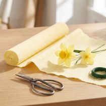 Artikel Floristen-Krepppapier Pastellgelb 50x250cm lichtecht für Dekorationen