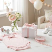Artikel Häkelspitze Baumwolle Rosa 12mm x 20m Dekoband für Bastelarbeiten und Dekoration