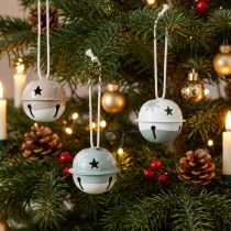 Artikel Metallglocken Mint Beige Weiss 3cm Set 16 Stück Weihnachtsdekoration