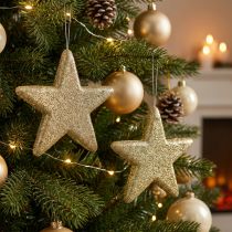 Artikel Sternanhänger Weihnachtsdeko Gold 18,5cm 4 Stück