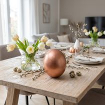 Artikel Straußeneischale Kupferfarben 12cm Durchmesser Osterdeko
