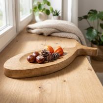 Artikel Deko-Tablett Fischform aus Mangoholz 30x3x12cm natur
