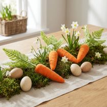 Artikel Karotten-Dekoration aus Kunststoff beflockt 23 cm orange-grün für Innen, 8 Stück
