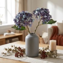 Artikel Künstliche Hortensienblüten Blau Lila 34 cm 2er Set