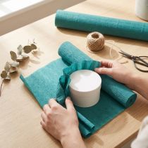 Artikel Floristen-Krepppapier Petrol-Blau Rolle 50 x 250 cm für Innenbereich