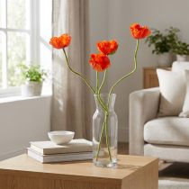 Artikel Künstliche Mohnblumen Orange 58–74cm 3 Stück