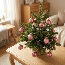 Artikel Mini Weihnachtskugeln Altrosa Glas Ø2,5 cm 22 Stück