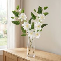 Artikel Künstlicher Clematis Zweig mit weissen Blüten 81 cm 2 Stück