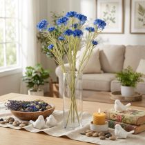 Artikel Künstliche Kornblume aus Polyester, Blau, 68 cm, 4er-Set für Wohnraumgestaltung