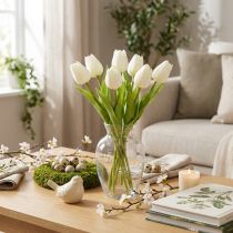 Artikel Künstliche Tulpen aus Polyester 21 cm Weiss 6er-Set