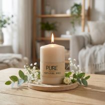 Artikel PILLARKERZE STEARIN NATURWACHS BEIGE 9X6 CM