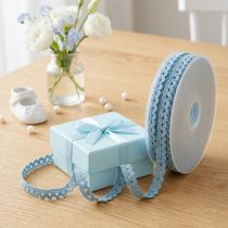 Artikel Spitzenband aus Textil Blau 9mm x 20m für Dekoration und Basteln