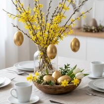 Artikel Ausgeblasene Gänseeier Gold 8–9 cm 10 Stück – Ostern Dekoration