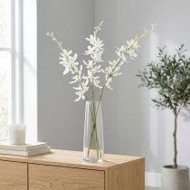 Artikel Orchidee künstlich Oncidium 90cm Weiss Grün aus Kunststoff