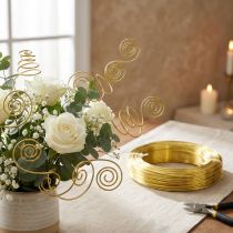 Artikel Aluminiumdraht Gold Ø2mm 60m – Basteldraht für Floristik, Deko und Bastelprojekte