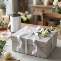 Artikel Kräuselband Weiss 10mm x 250m aus Polypropylen für Dekoration und Geschenkverpackung