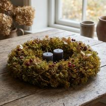 Artikel Deko-Kranz aus künstlichem Moos mit Aufhänger, Braun-Grün, Ø 30 cm