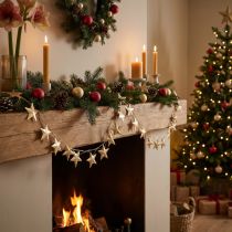 Artikel Sternengirlande Metall Gold 180 cm für Weihnachten