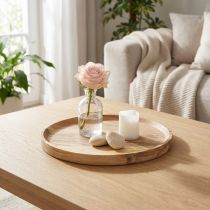 Artikel Dekoteller aus Akazienholz Rund Ø 20 cm Naturfarbe
