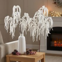 Artikel Dekozweig künstliche Trauerweide Weiss Glitter 82 cm 2 Stück