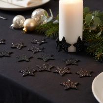Artikel Schwarze Glittersterne aus Kunststoff 2,5 cm 96er Set für kreative Dekoration