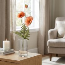 Artikel Künstliche Seidenblume Mohnblume 75cm Orange