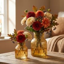 Artikel Blumenvase Glas Orange Retro 2er Set Ø11cm H14,5cm