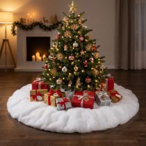 Artikel Runde Weihnachtsbaumdecke aus Schneevlies Ø100 cm Weiss
