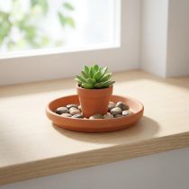 Artikel Topfuntersetzer aus Terrakotta Ø8,8cm für Pflanzen und Dekoration