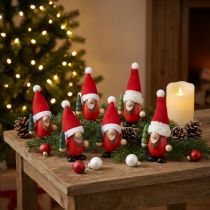 Artikel Weihnachtswichtel Dekoration Holz Rot Grün 10,5–12 cm 6er Set