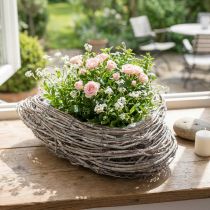 Artikel Pflanzschale Rattan Herzform Natur Weiss 30x35cm