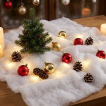 Artikel Schneedecke aus Polyester 250x100cm Weiss für Weihnachts- und Winterdekoration