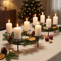 Artikel Kerzenständer für 4 Kerzen Set Schwarz Metall Ø23,5cm