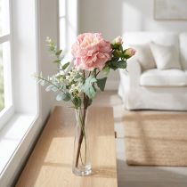 Artikel Künstliche Rose mit Knospen aus Kunststoff Rosa 57cm