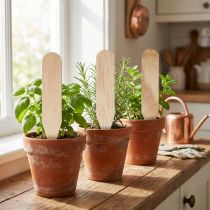Artikel Gartenstecker aus Holz 10cm natur für Kräuter und Blumenbeete 12 Stück