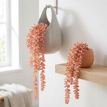 Artikel Sedum Rubin Hängepflanze Kunstdeko 43cm 3er-Set Rosa-Grün