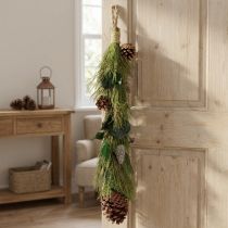 Artikel Weihnachtliche Hängedekoration Kiefernzapfen und Eukalyptus 60 cm Grün
