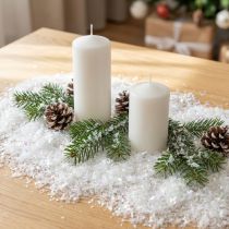 Artikel Dekoschnee aus Kunststoff Weiss mit irisierenden Flocken 2,5L Packung